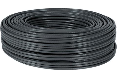 F/UTP cat.6a stranded-wire cable LSZH Black- 100 m