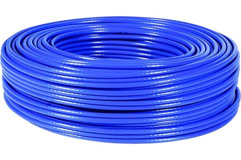 F/UTP cat.6a stranded-wire cable LSZH Blue- 100 m