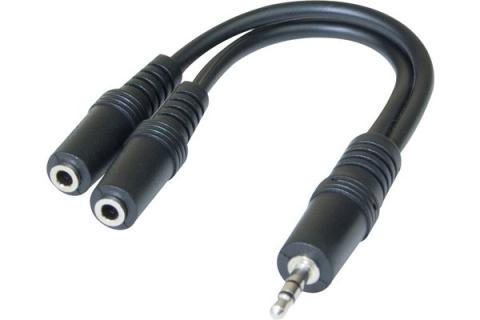 Double stereo adapter 3.5-mm jack- 15 cm