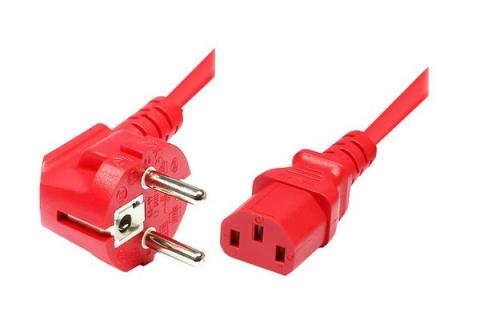 AC Power cord 2 P + GND Red- 1.80 m