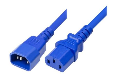 AC Power extension cord monitor/UPS Blue- 1.80 m