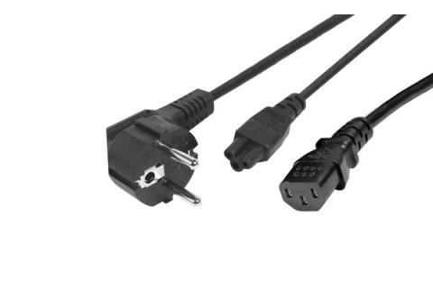 Power Y cord Black- C13 C5 - 1.80 m