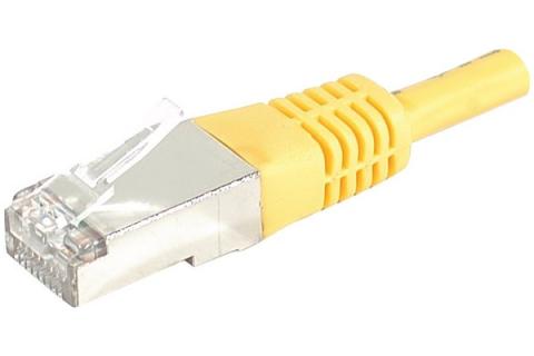 DEXLAN Cat6A RJ45 Patch cable S/FTP yellow - 15 m