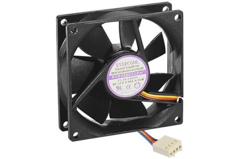 Spare Lubricated Fan with 4 Wires 12V- 80 x 80 x 25 mm
