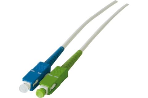 SC-APC/SC-UPC  singlemode OS2 9/125 Fiber patch cable white - 5 m