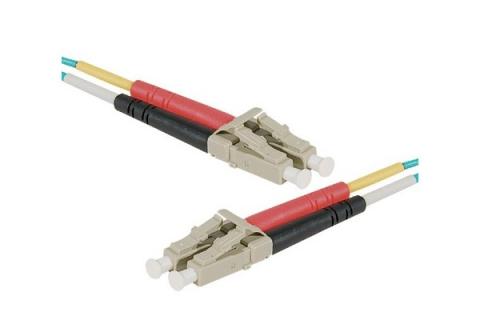 LC-UPC/LC-UPC duplex HD multi OM3 50/125 Fiber patch cable aqua blue - 7 m
