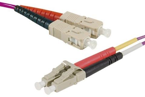 SC-UPC/LC-UPC duplex HD multi OM4 50/125 Fiber patch cable erika - 3 m