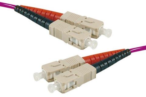 SC-UPC/SC-UPC duplex HD multi OM4 50/125 Fiber patch cable erika - 1 m