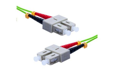 SC-UPC/SC-UPC duplex HD multi OM5 50/125 Fiber patch cable lime green - 3 m