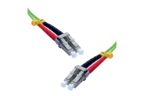 LC-UPC/LC-UPC duplex HD multi OM5 50/125 Fiber patch cable lime green - 5 m