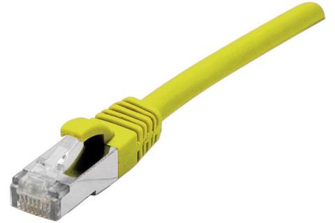 Cat6A RJ45 Patch cable F/UTP LSZH snagless yellow - 0,3 m