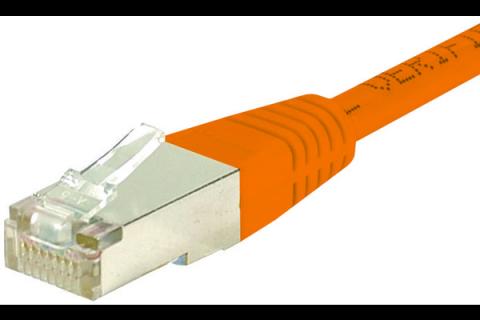 Cat6 RJ45 Patch cable S/FTP orange - 0,15 m