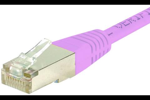 Cat6 RJ45 Patch cable S/FTP pink - 20 m