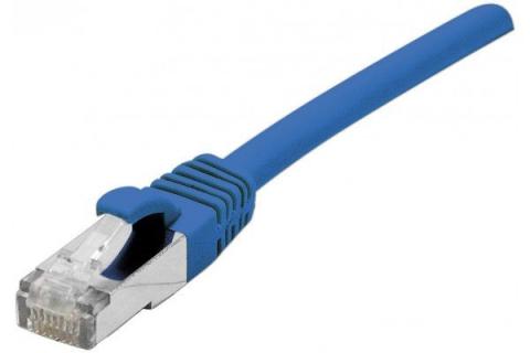 Cat6A RJ45 Patch cable S/FTP TPE ecofriendly snagless blue GRS certified - 0.15m