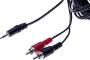 Stereo cord 3.5MM jack to 2 x rca male- 5 m