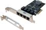 Pcie 4-Port gigabit network controller card std+low profile