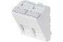 Wall plate with 30° angle for 2 x RJ45 outlets- 45 x 45 mm