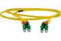LC-APC/LC-APC duplex 2.0 mm single OS2 9/125 Fiber patch cable yellow - 3 m
