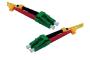 LC-APC/LC-APC duplex 2.0 mm single OS2 9/125 Fiber patch cable yellow - 2 m